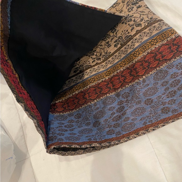 NWT Zara Taupe Brown Jacquard Girl Wrap Style Skirt Size:8 - Picture 9 of 10